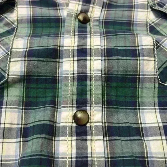 American Eagle Vintage Fit Men's Pearl Snap Button Down Plaid Shirt. Size XXL - Picture 7 of 9